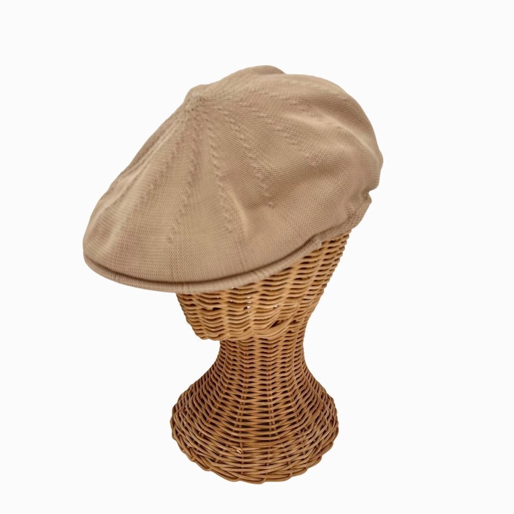 BEIGE KNIT NEWSBOY HAT CAP - LARGE